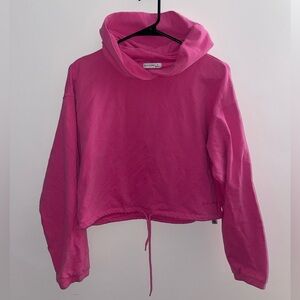 Call it spring pink hoodie with drawstring waist size M